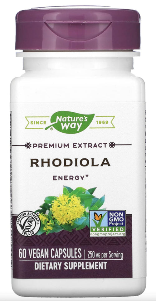 Rhodiola, 250 mg (per serving), 60 Vegan Capsules