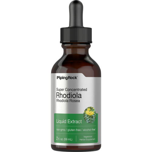 Extrato líquido de rhodiola sem álcool 2 fl oz 59 ml Frasco conta-gotas    