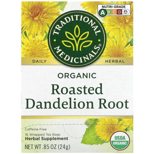 Roasted Dandelion Root Tea (Organic), 16 Tea Bags