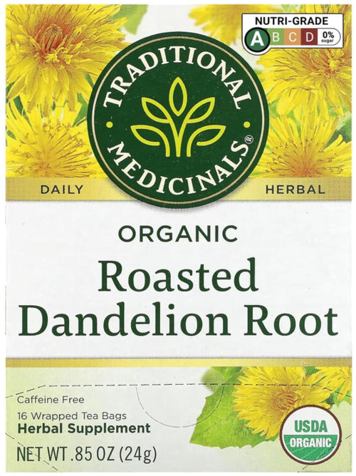 Roasted Dandelion Root Tea (Organic), 16 Tea Bags