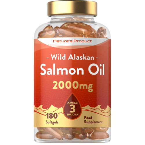 Salmon Oil 2000 mg Wild Alaskan, 180 Softgels