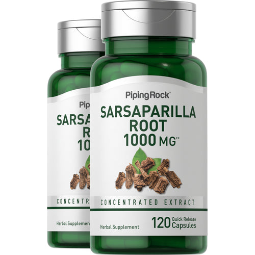 Sarsaparilla Root, 1000 mg, 120 Quick Release Capsules, 2  Bottles
