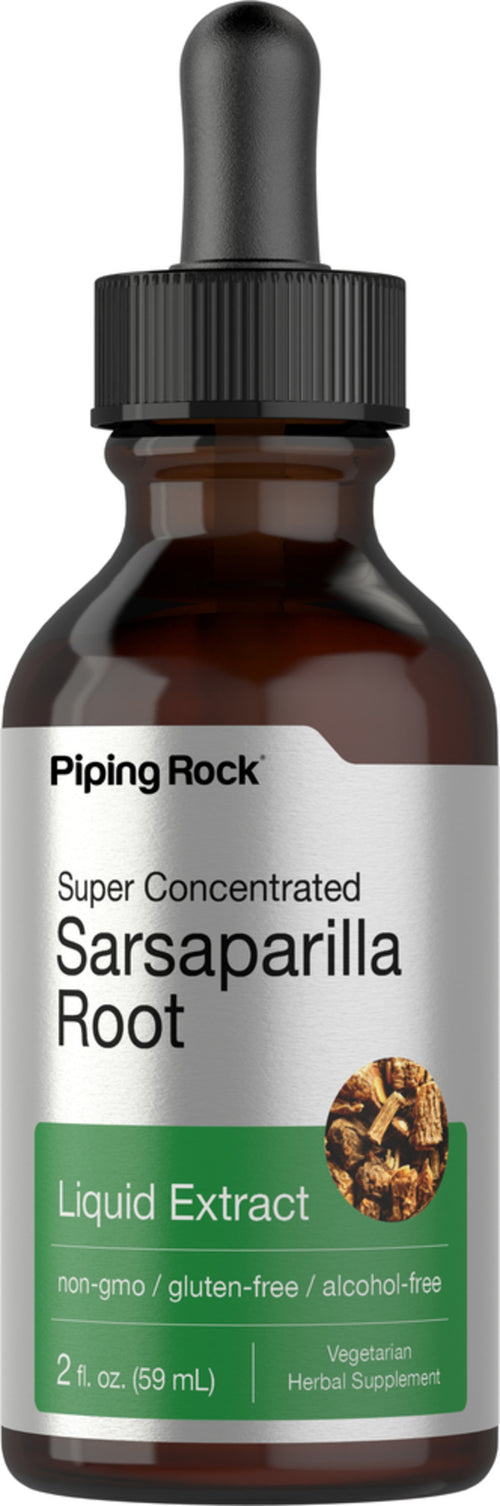 Płynny ekstrakt z korzenia Sarsparilla bez alkoholu 2 Uncje sześcienne 59 ml Butelka z zakraplaczem    