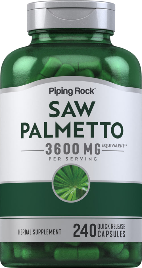 Saw Palmetto  3600 mg (por porción) 240 Cápsulas de liberación rápida     