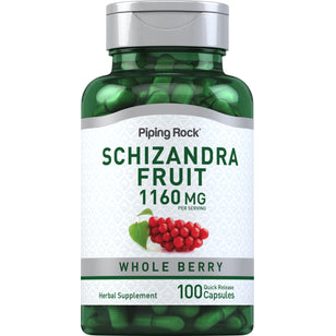 Schizandra (Berry) Fruit, 1160 mg (per serving), 100 Quick Release Capsules Bottle