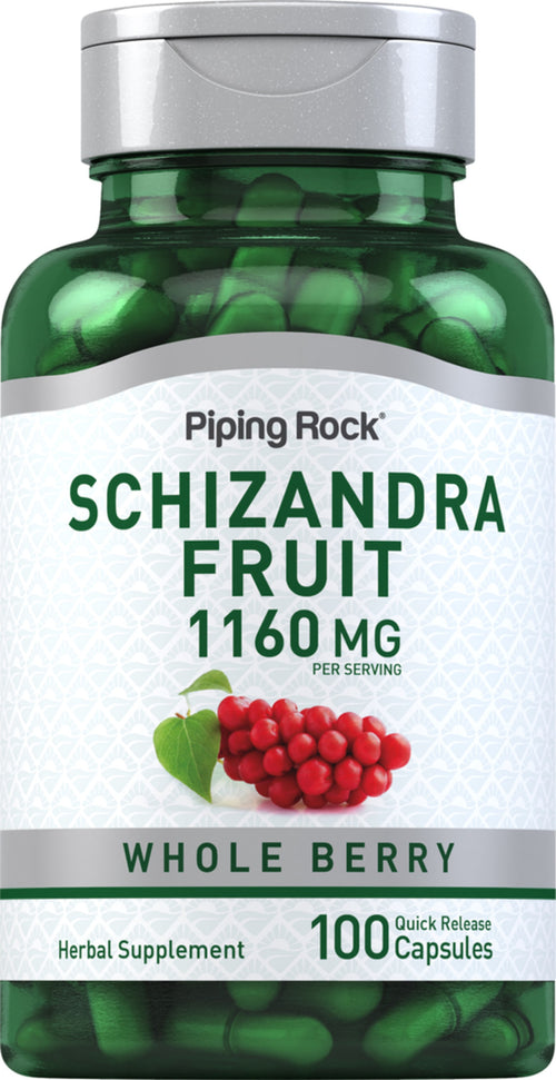 Schizandra (Berry) Fruit, 1160 mg (per serving), 100 Quick Release Capsules Bottle