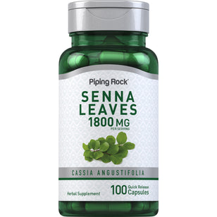 Senna Leaves, 1800 mg (per serving), 100 Quick Release Capsules