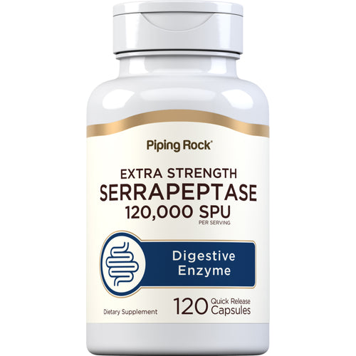 Serrapeptase 120,000 SPU 120 Snel afgevende capsules     