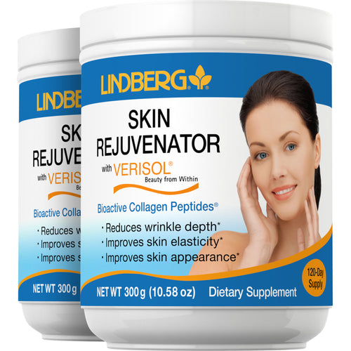 Skin Rejuvenator with Verisol Bioactive Collagen Peptides Powder, 10.58 oz (300 g) Bottle, 2  Bottles