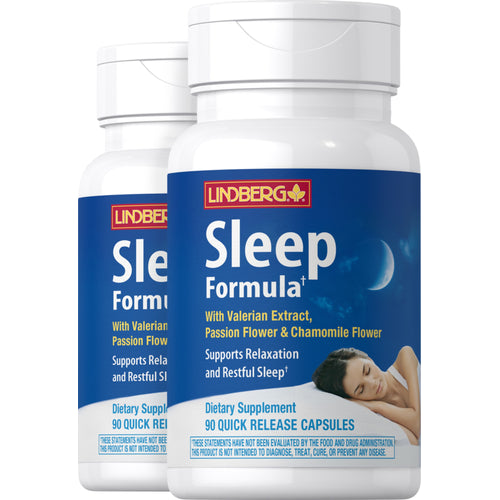 Sleep Formula with Valerian Extract, 90 Quick Release Capsules, 2  Bottles