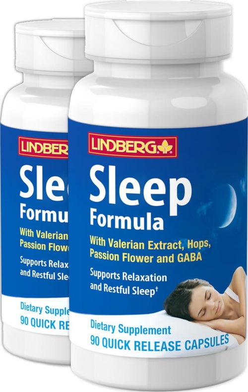 Sleep Formula with Valerian Plus, 90 Quick Release Capsules, 2  Bottles
