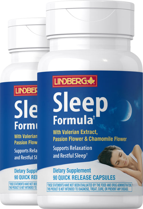 Sleep Formula with Valerian Plus, 90 Quick Release Capsules, 2  Bottles