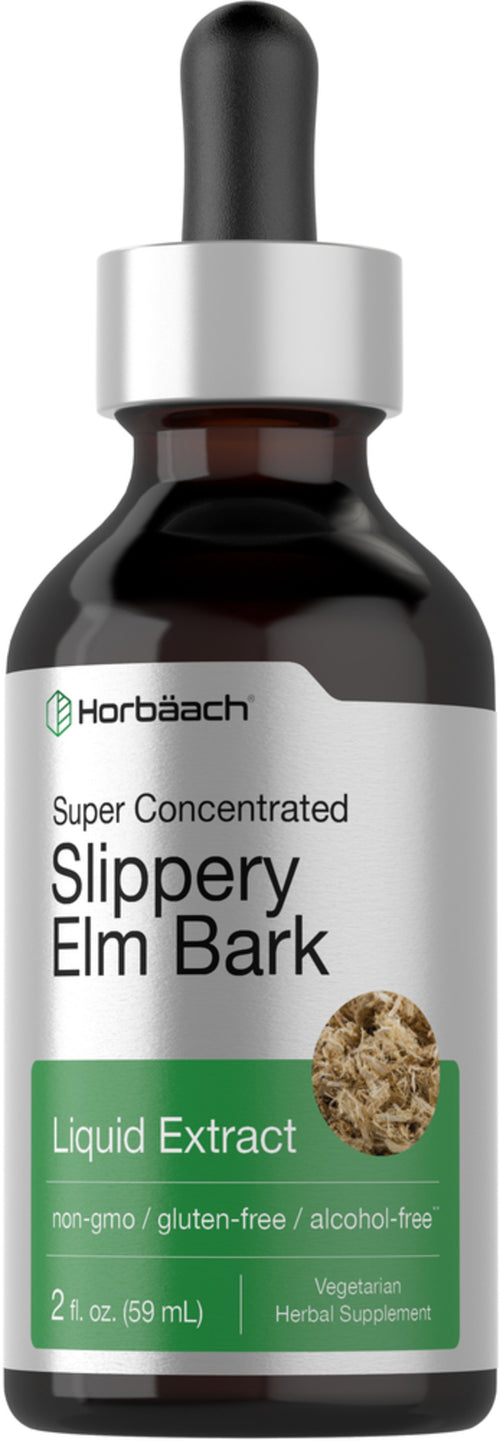 Slippery Elm Liquid Extract Alcohol Free, 2 fl oz (59 mL) Dropper Bottle