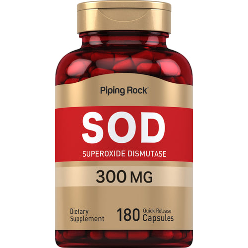SOD Superoxide Dismutase 2400 Units, 300 mg, 180 Quick Release Capsules