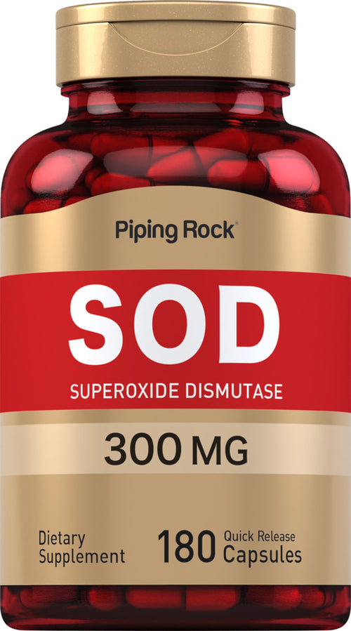 SOD superóxido dismutasa  2400 unidades 300 mg 200 Cápsulas de liberación rápida     