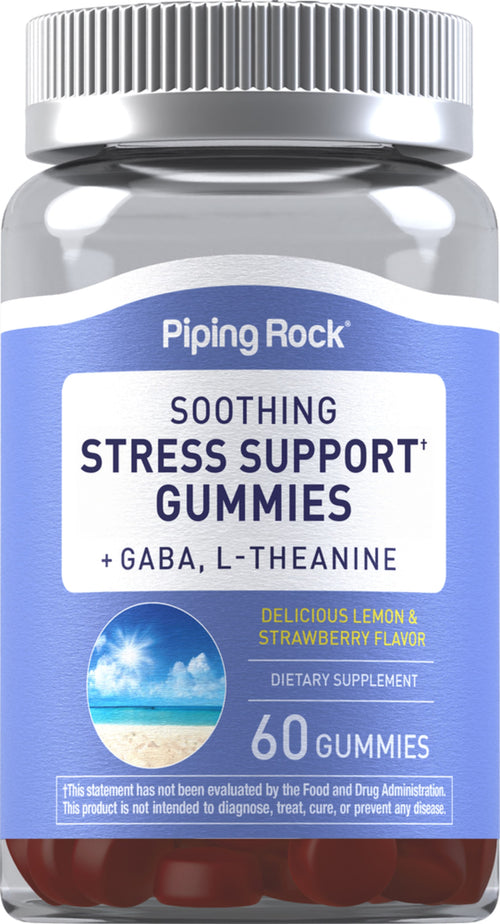 Rauhoittava stressituki + GABA ja L-teaniini, 60 Purukumit