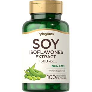 Soy Isoflavones Extract, 1500 mg (per serving), 100 Quick Release Capsules Bottle