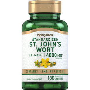 Sankt Johannes urt 0,3 % hypericin (standardiseret ekstrakt) 300 mg 180 Kapsler for hurtig frigivelse     