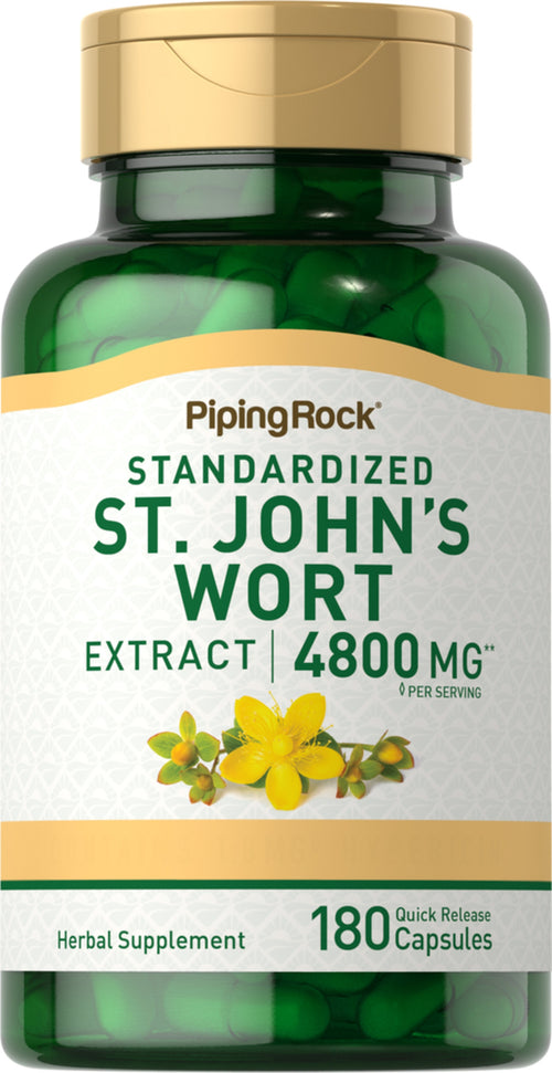 Echtes Johanniskraut 0,3 % Hypericin (standardisierter Extrakt) 300 mg 180 Kapseln mit schneller Freisetzung     