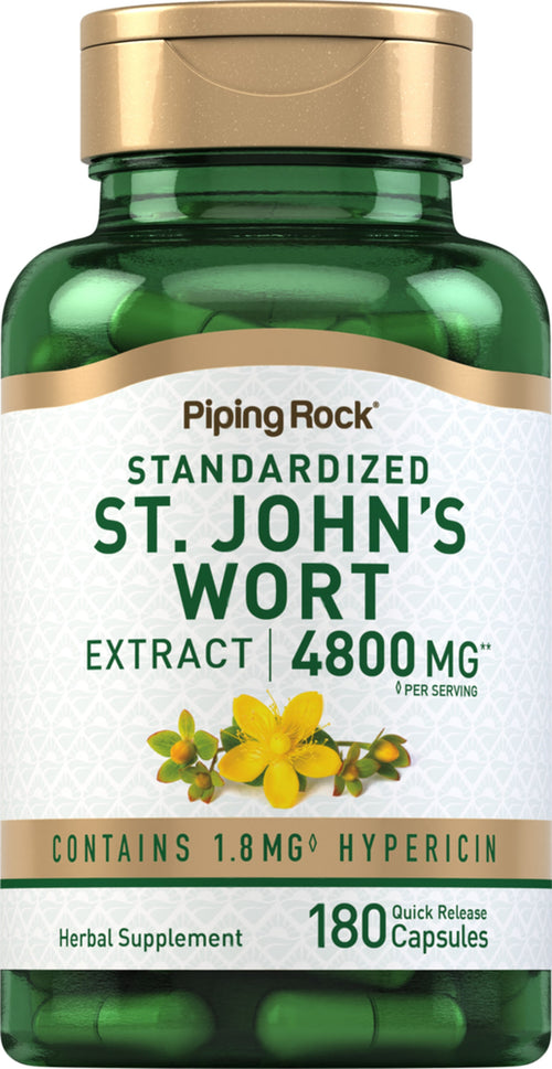 Echtes Johanniskraut 0,3 % Hypericin (standardisierter Extrakt) 300 mg 180 Kapseln mit schneller Freisetzung     