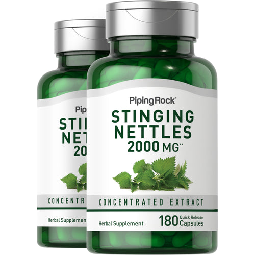 Stinging Nettles, 2000 mg, 180 Quick Release Capsules, 2  Bottles