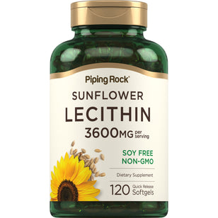 Sonnenblumen-Lecithin – GMO-frei 2400 mg 3600 mg (pro Portion) 200 Softgele mit schneller Freisetzung     