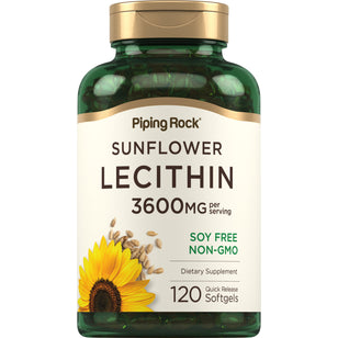 Lécithine tournesol - SANS OGM 2 400 mg 3600 mg (par portion) 200 Capsules molles à libération rapide     