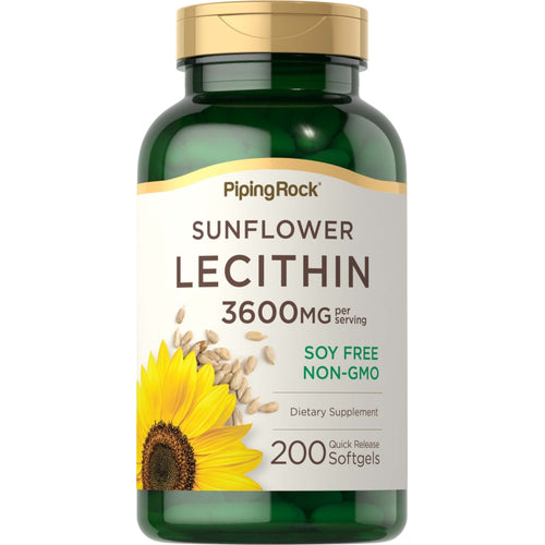 Lécithine tournesol - SANS OGM 2 400 mg 3600 mg (par portion) 200 Capsules molles à libération rapide     