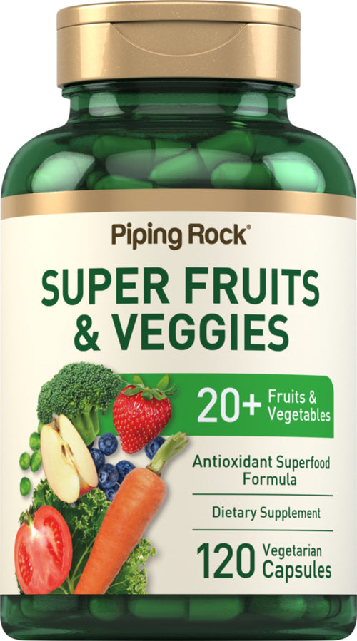 Super Fruits and Veggies, 120 Vegetarian Capsules Bottle