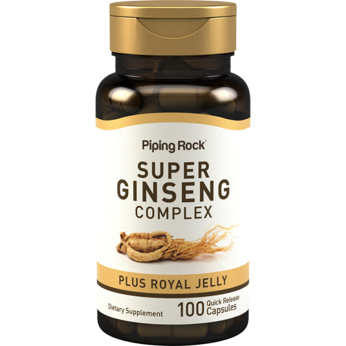 Super Ginseng Complex Plus Royal Jelly, 100 Quick Release Capsules Bottle
