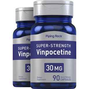 Vinpocetine Super Puissant 30 mg 90 Gélules à libération rapide 2 Bouteilles    