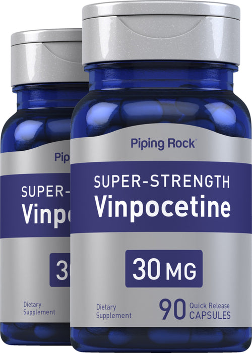 Vinpocetine Super Puissant 30 mg 90 Gélules à libération rapide 2 Bouteilles    