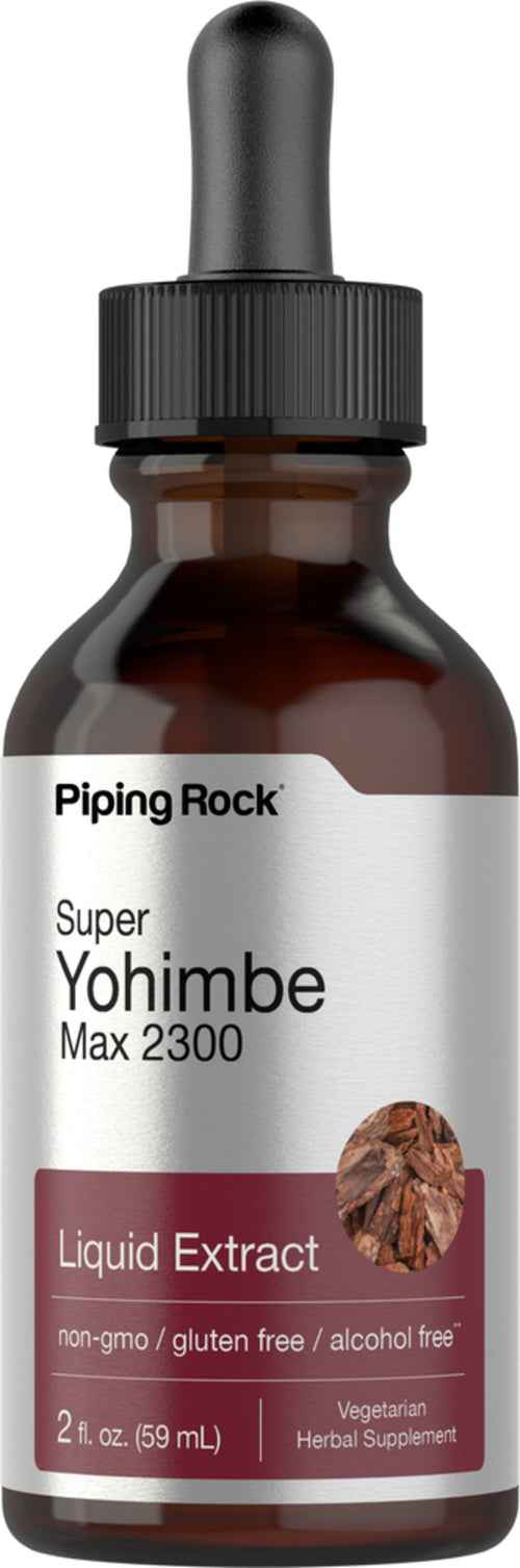 Tekući ekstrakt yohimbe Super Max Bez alkohola  2300 mg 2 fl oz 59 mL Bočica s kapaljkom  