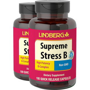Supreme Stress B, 100 Quick Release Capsules, 2  Bottles