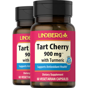 Tart Cherry with Turmeric, 900 mg, 60 Vegetarian Capsules, 2  Bottles