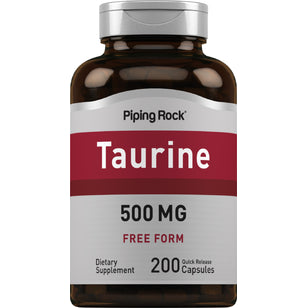 Taurin  500 mg 200 Kapsler for hurtig frigivelse     
