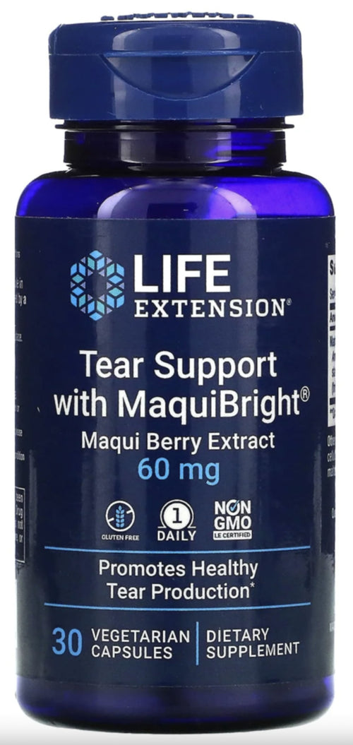 使用 MaquiBright 補充淚液, 60 mg, 30 素食軟糖