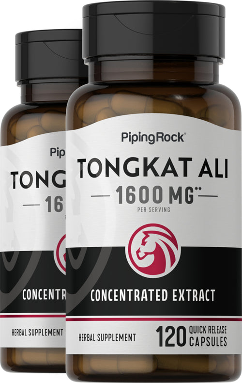 Tongkat Ali Long Jack,  1600 mg (par portion) 120 Gélules à libération rapide 2 Bouteilles
