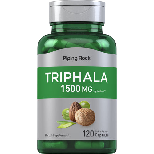 Triphala, 1500 mg, 120 Quick Release Capsules Bottle