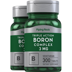 Triple Action Boron Complex, 3 mg, 300 Tablets, 2  Bottles