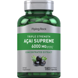 Acai Supreme tredobbel styrke 6000 mg (per dose) 180 Hurtigvirkende kapsler     