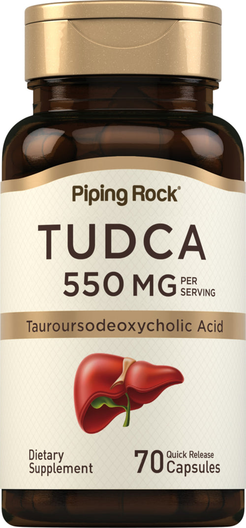 TUDCA (ácido tauroursodesoxicólico) 500 mg 550 mg (por dose) 70 Cápsulas de Rápida Absorção     