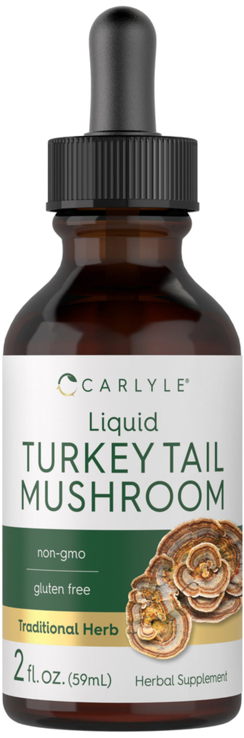 Turkey Tail Mushroom Liquid Extract, 2 fl oz (59 mL) Dropper Bottle