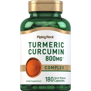 Turmeric Curcumin Complex 800 mg 180 Kapsler for hurtig frigivelse     