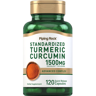 Compuesto avanzado de cúrcuma y curcumina  1500 mg (por porción) 120 Cápsulas de liberación rápida     