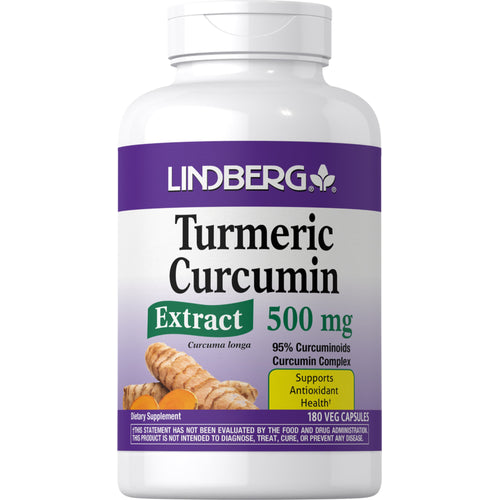 ターメリッククルクミン標準化エキス 500 mg 180 ベジタリアン カプセル     