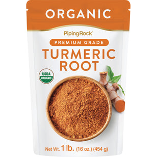 Turmeric Root Ground (ออแกนิก) 1 ปอนด์ 454 g ถุง    