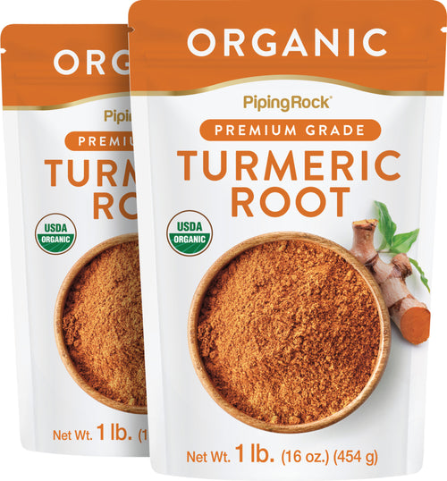 Turmeric Root Ground (Organic), 1 lb (454 g) Bags, 2  Bags