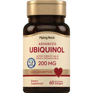 Ubiquinol 200 mg 60 Softgel for hurtig frigivelse     