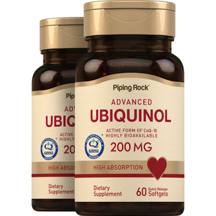 Ubiquinol, 200 mg, 60 Quick Release Softgels, 2  Bottles